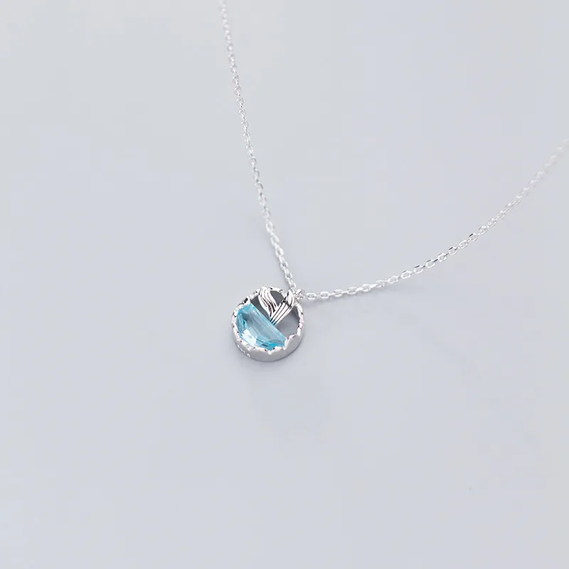 Real 925 Sterling Silver Blue Crystal Fishtail Pendant Necklace Fashion Jewelry For Women Girls Lady Engagement Gift
Real 925 Sterling Silver Blue Crystal Fishtail Pendant Necklace Fashion Jewelry For Women Girls Lady Engagement Gift