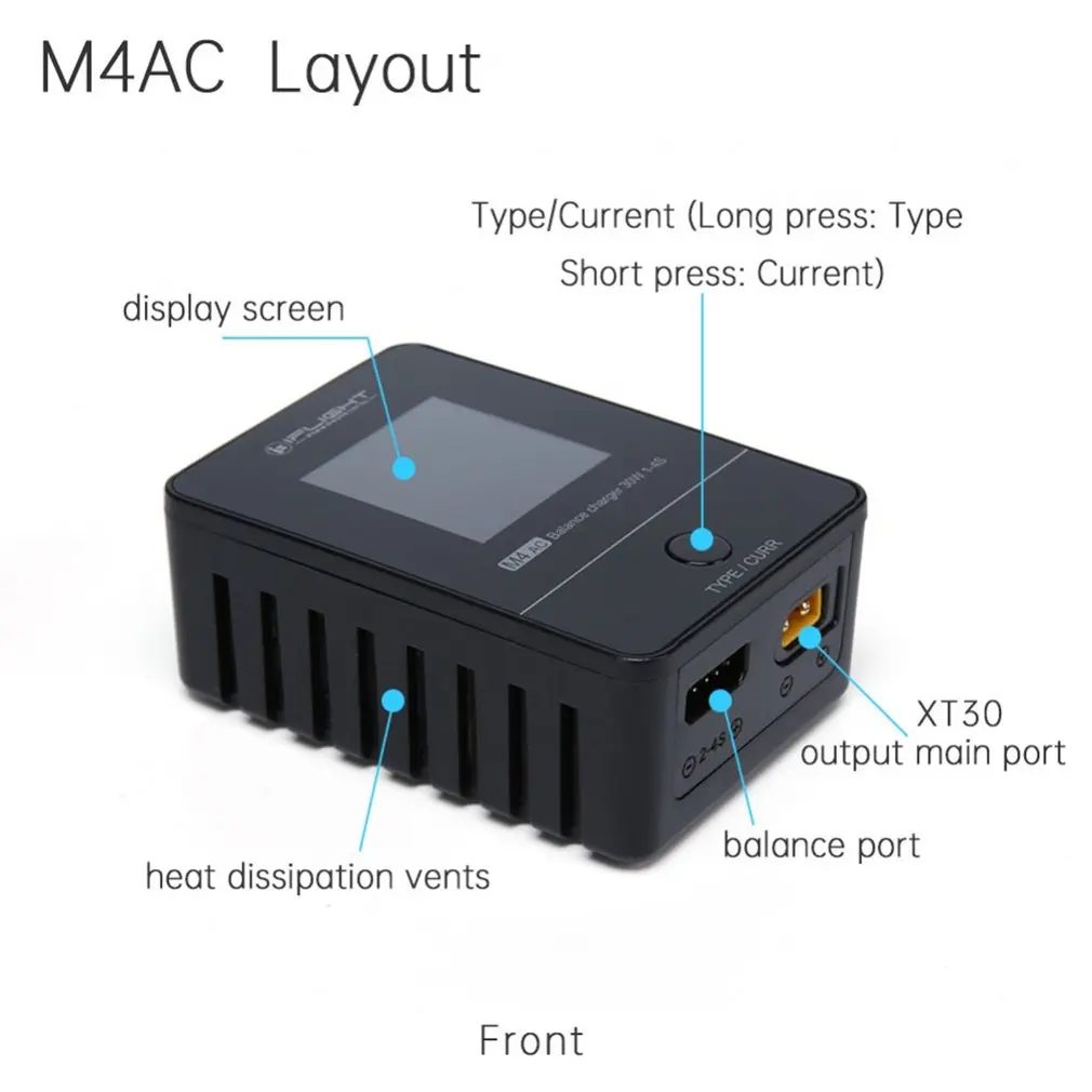 IFlight M4AC 30W 2.5A AC Smart Battery Balance Charger XT30 Output Battery Charger IFlight Accessory
IFlight M4AC 30W 2.5A AC Smart Battery Balance Charger XT30 Output Battery Charger IFlight Accessory