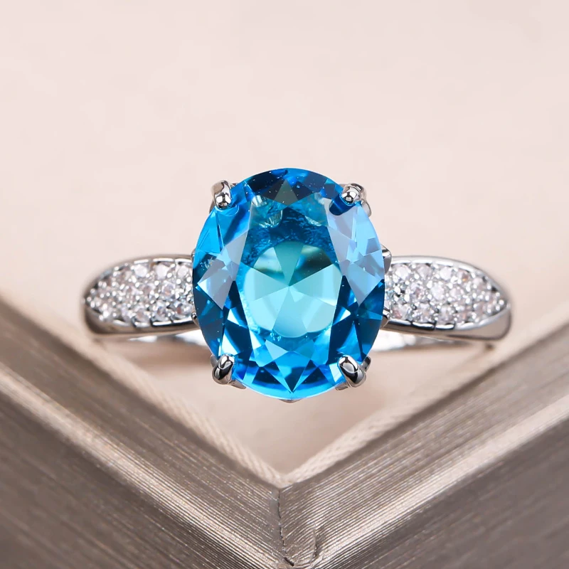 S925 Rings Bright Sky Blue Stone Women Elegant Female Party Accessories Luxury Cubic Zirconia Fashion Jewelry Wholesale
S925 Rings Bright Sky Blue Stone Women Elegant Female Party Accessories Luxury Cubic Zirconia Fashion Jewelry Wholesale