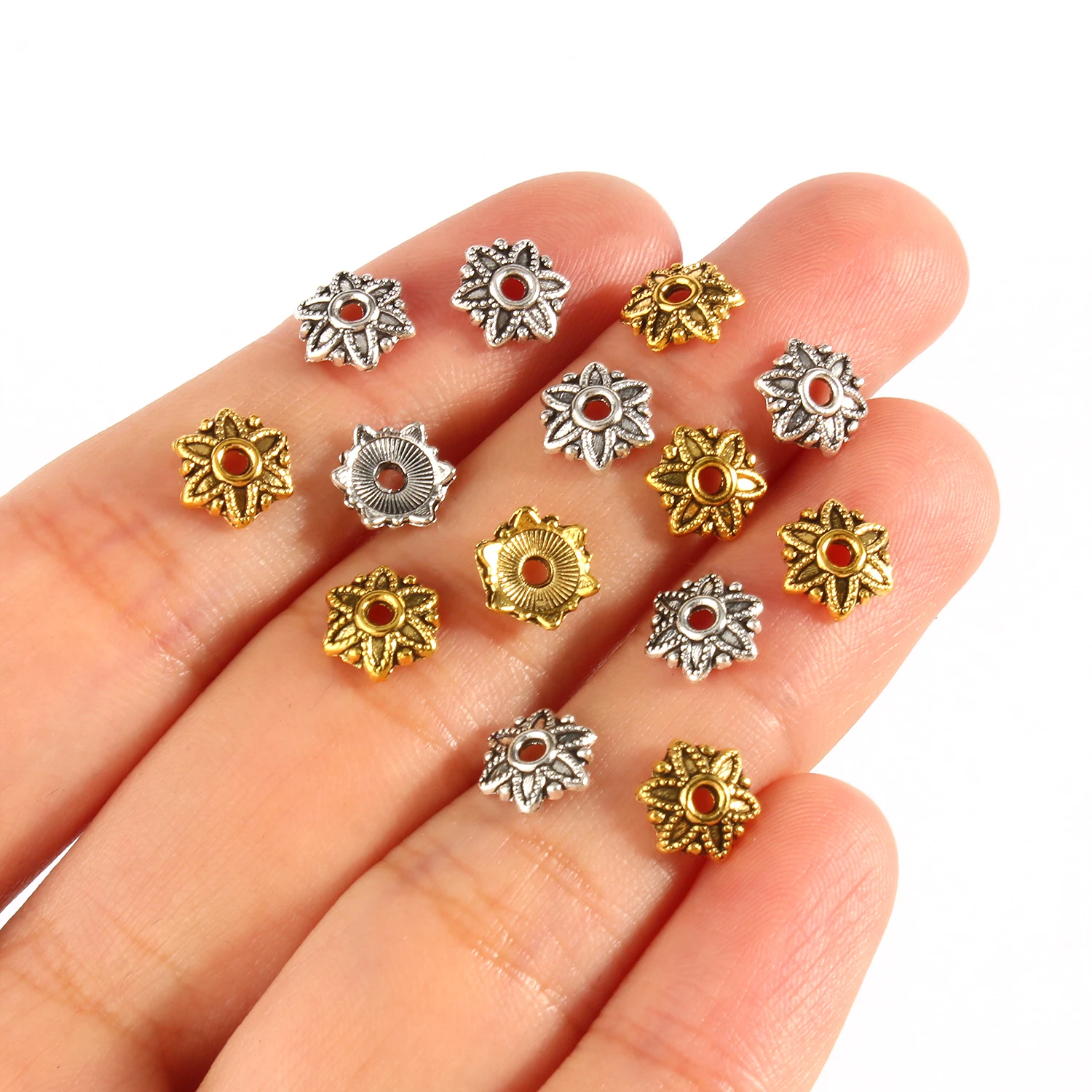 7x2mm Petal Shape Antique Gold Beads Cap Tibetan Silver Color Bead End Caps for Jewelry Making Supplies DIY Bracelet Accessories
7x2mm Petal Shape Antique Gold Beads Cap Tibetan Silver Color Bead End Caps for Jewelry Making Supplies DIY Bracelet Accessories
