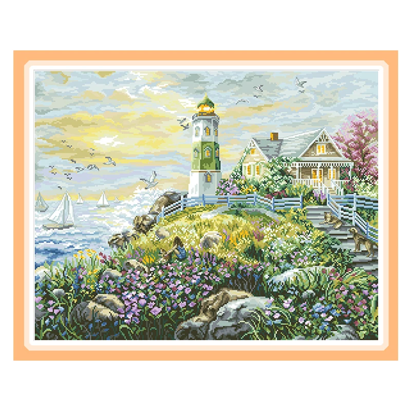 Lighthouse on the Coast Cross Stitch Kits Embroidery Needlework Sets 11CT14CT DIY Unprinted Canvas Sewing Crafts Home Decoration
Lighthouse on the Coast Cross Stitch Kits Embroidery Needlework Sets 11CT14CT DIY Unprinted Canvas Sewing Crafts Home Decoration