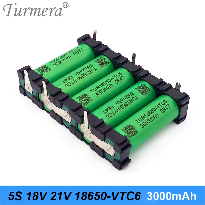 18650 3S 12.6V 4S 16.8V 5S 21V VTC6 Battery 3000mAh 30A Battery TUR18650-VTC6 Add Holder for 12V 18V Screwdriver Batteries Use
18650 3S 12.6V 4S 16.8V 5S 21V VTC6 Battery 3000mAh 30A Battery TUR18650-VTC6 Add Holder for 12V 18V Screwdriver Batteries Use