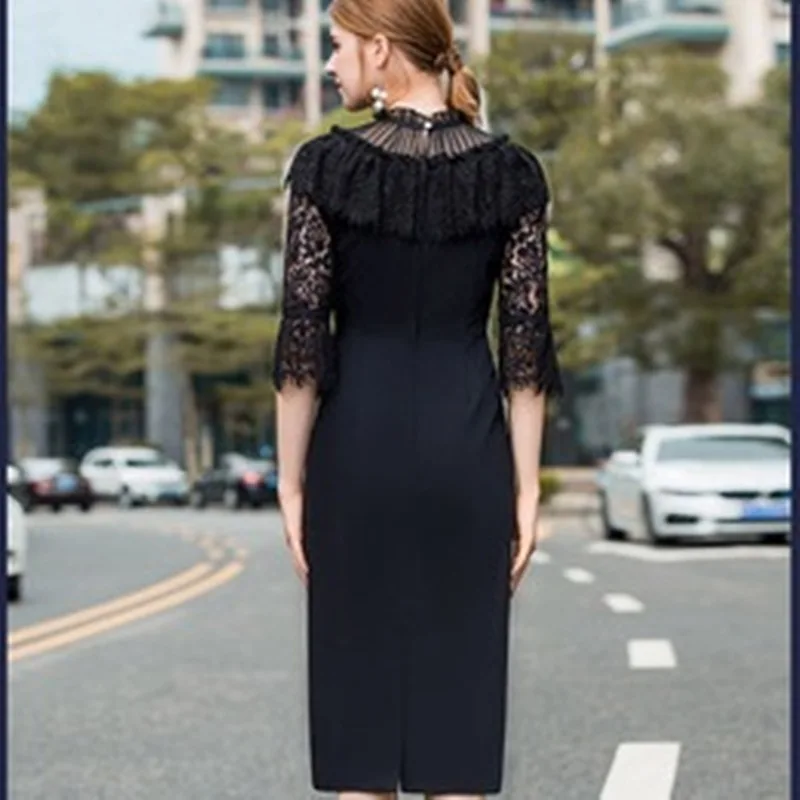 ladies 2021 new office lace dress pencil spring Clothing party Women Christmas solid hollow out high street dresses Autumn XL
ladies 2021 new office lace dress pencil spring Clothing party Women Christmas solid hollow out high street dresses Autumn XL