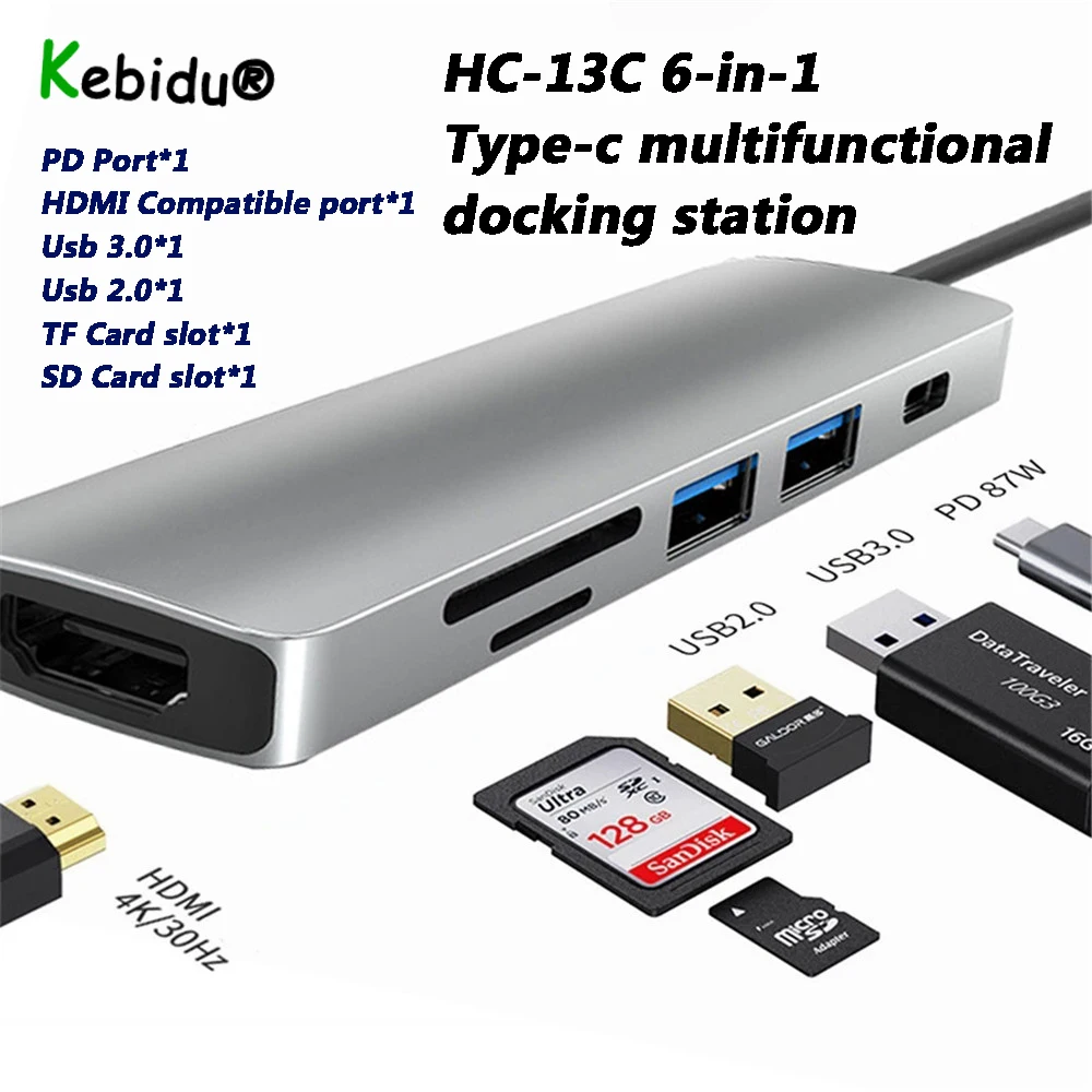USB-хаб 6 в 1 для macbook pro, многофункциональный адаптер usb type-c для портативных периферийных устройств, Разветвитель usb 2 0
USB-хаб 6 в 1 для macbook pro, многофункциональный адаптер usb type-c для портативных периферийных устройств, Разветвитель usb 2 0