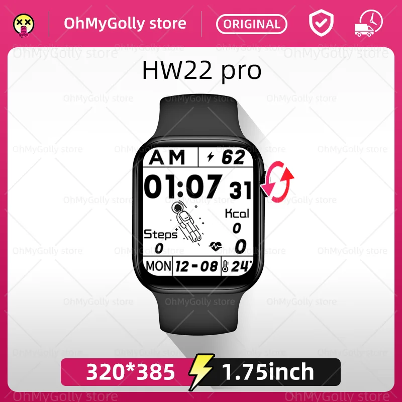 HW22 pro Smartwatch Men Women 1.75 Inch HD Screen Bluetooth Call DIY Watchfaces Smart Watch Sports Fitness Clock For Android IOS
HW22 pro Smartwatch Men Women 1.75 Inch HD Screen Bluetooth Call DIY Watchfaces Smart Watch Sports Fitness Clock For Android IOS