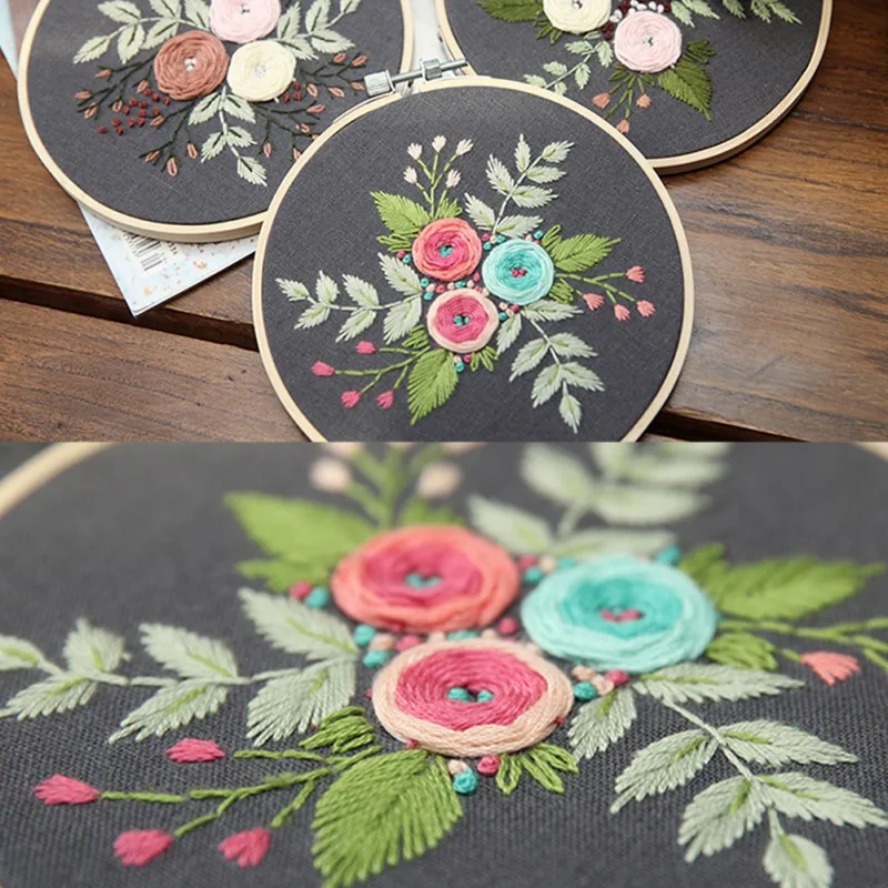 Flower DIY Embroidery Handwork Needlework for Beginner Cross Stitch Kit Ribbon Painting Embroidery Hoop Home Decoration
Flower DIY Embroidery Handwork Needlework for Beginner Cross Stitch Kit Ribbon Painting Embroidery Hoop Home Decoration