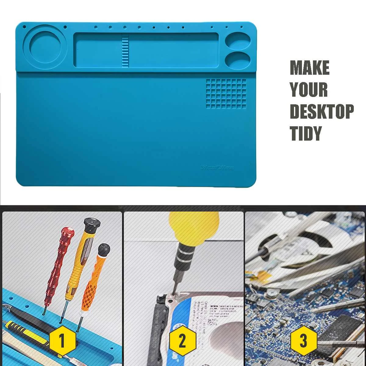 Repair Pad Insulation Heat-Resistant Soldering Station Silicon Soldering Mat Work Pad Desk Platform for BGA Soldering Station
Repair Pad Insulation Heat-Resistant Soldering Station Silicon Soldering Mat Work Pad Desk Platform for BGA Soldering Station