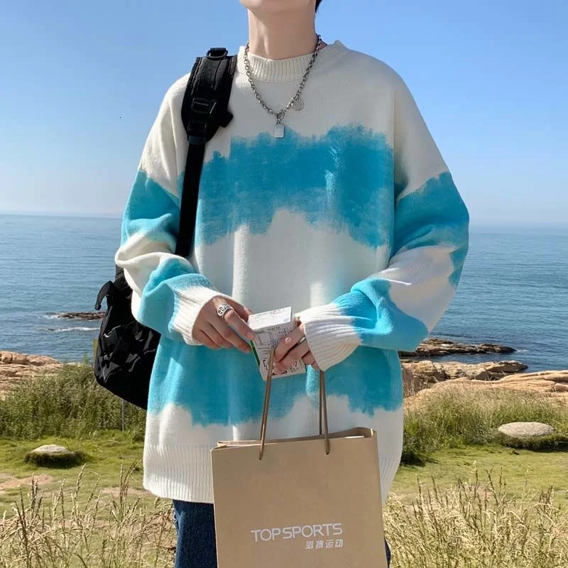 Knitted Sweater O-neck Loose Long Sleeve Bottoming Sweaters Thick Printed Stripe Tops Winter Pullovers All-match Male Clothes
Knitted Sweater O-neck Loose Long Sleeve Bottoming Sweaters Thick Printed Stripe Tops Winter Pullovers All-match Male Clothes