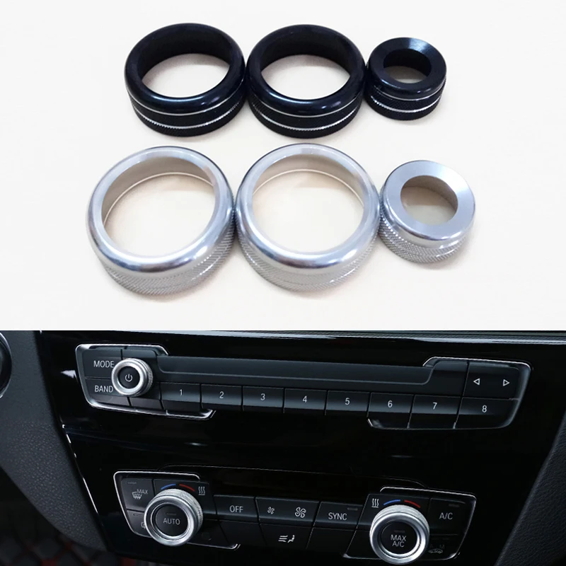 3pcs Air Condition Knobs Volume Control Button Decoration Cover Ring for BMW F30 F46 GT X1 Car Button Sticker Car Accessories
3pcs Air Condition Knobs Volume Control Button Decoration Cover Ring for BMW F30 F46 GT X1 Car Button Sticker Car Accessories