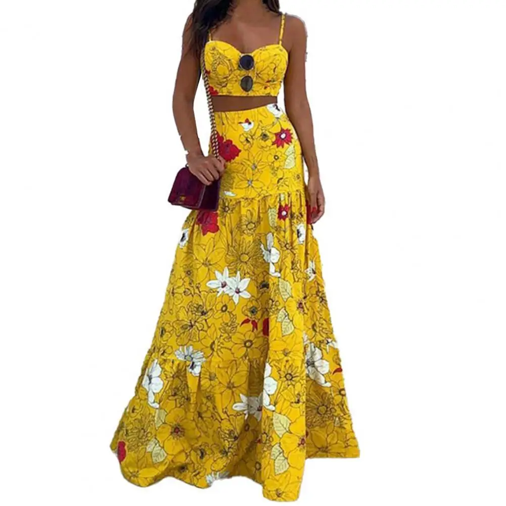 2Pcs/Set summer Women Dress Set Sundress Comfortable Stylish Polyester Women Sling Mid Waist sleeveless Women Dress Sets
2Pcs/Set summer Women Dress Set Sundress Comfortable Stylish Polyester Women Sling Mid Waist sleeveless Women Dress Sets