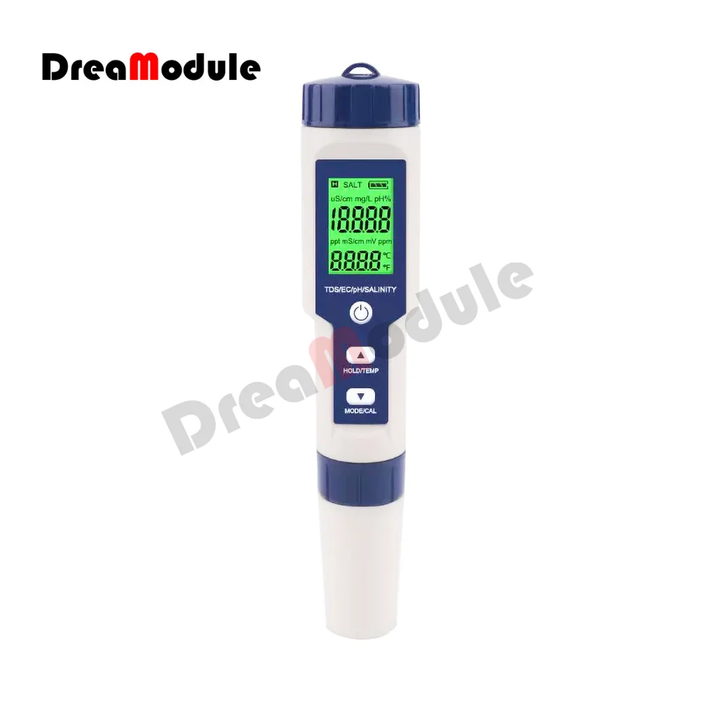 5-in-1 PH TDS EC Salt Salinity Portable Multi-parameter Water Quality Analyzer with Built-in Battery Water Quality Analysis
5-in-1 PH TDS EC Salt Salinity Portable Multi-parameter Water Quality Analyzer with Built-in Battery Water Quality Analysis
