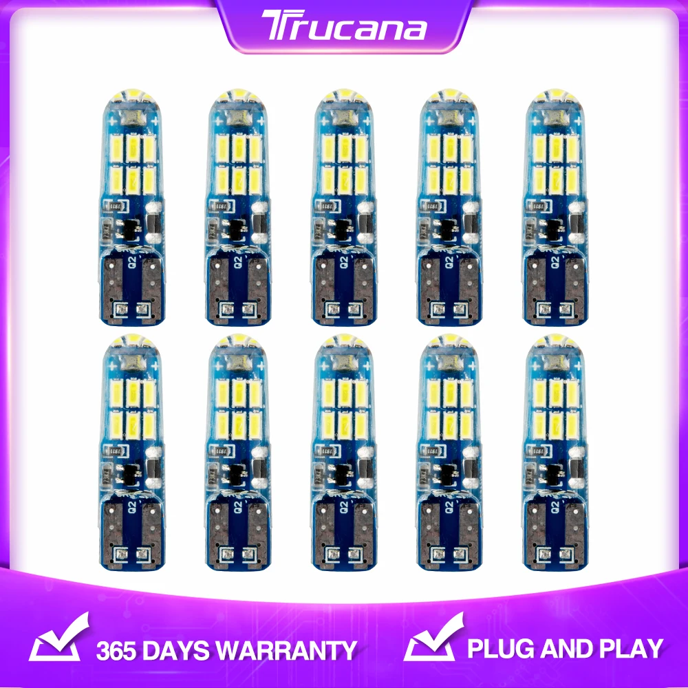 Trucana 10x Silicone Gel 4014 LED Car Light 12V T10 W5W Wedge Side Parking Reading Bulb Signal Lamp Clearance Door Light 15 SMD
Trucana 10x Silicone Gel 4014 LED Car Light 12V T10 W5W Wedge Side Parking Reading Bulb Signal Lamp Clearance Door Light 15 SMD