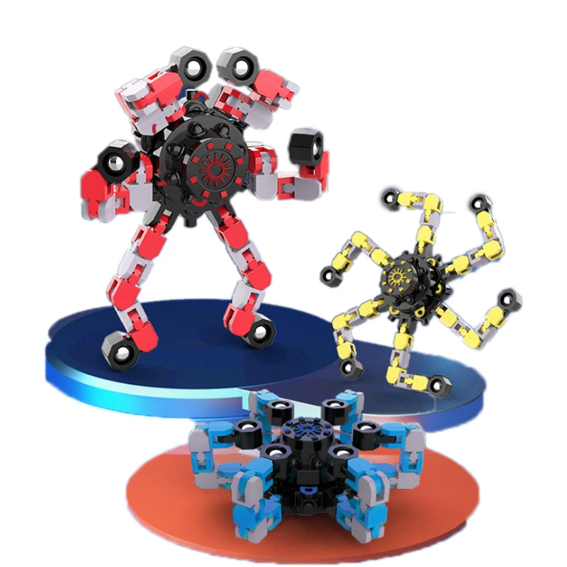 

Fidget Spinners Toys Finger Hand Spinning Top Focus Toy with Transformable Chain Fingertip Gyro Stress Relief for Kids Adults