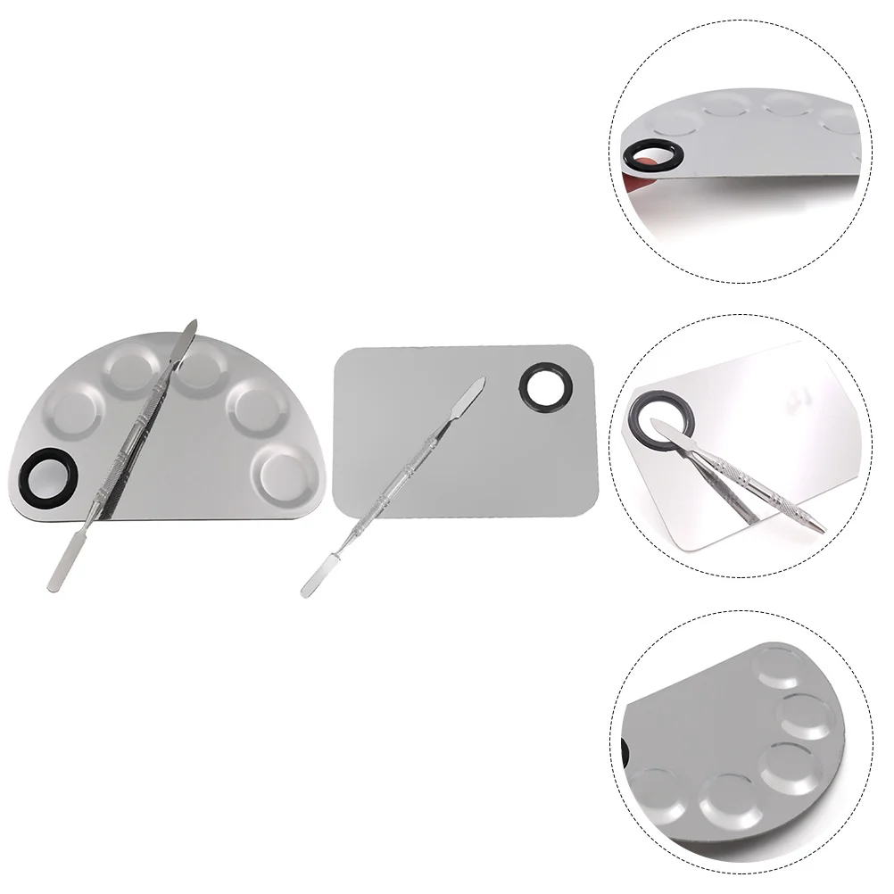 2 Sets Durable Makeup Mixing Pallet Stainless Steel Makeup Pallet Cosmetic Tool
2 Sets Durable Makeup Mixing Pallet Stainless Steel Makeup Pallet Cosmetic Tool