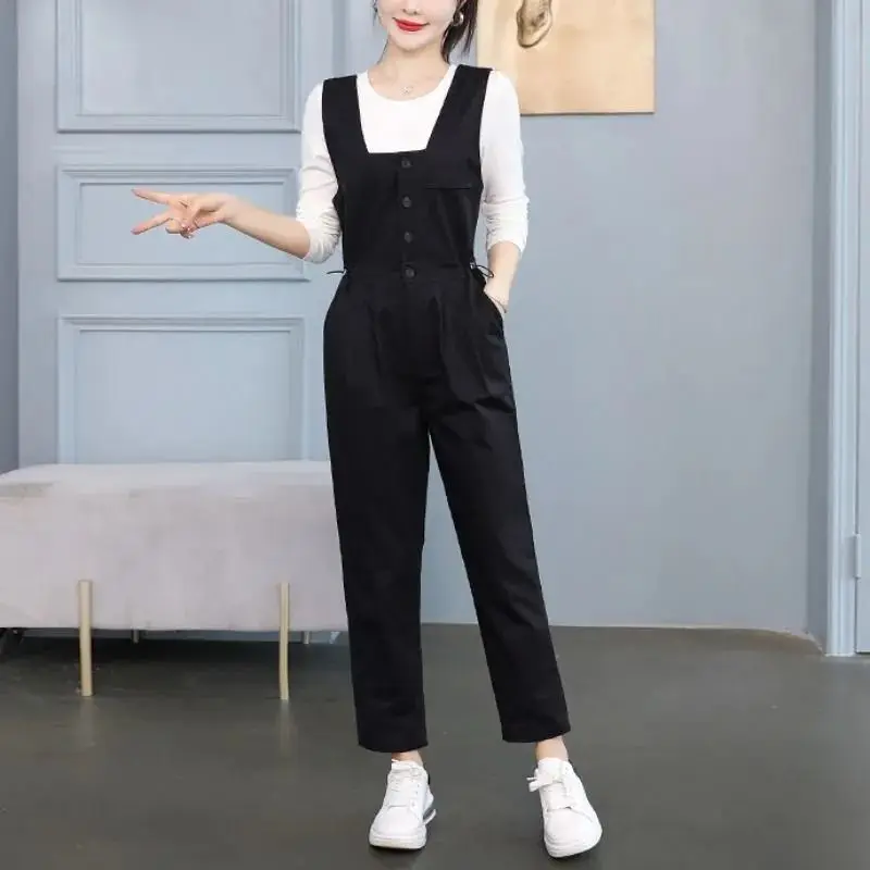Plus Size 4XL Solid Color Women Casual Loose Top and Sleeveless Long Jumpsuit Overalls Fashion Female Jumpsuits Rompers Y949
Plus Size 4XL Solid Color Women Casual Loose Top and Sleeveless Long Jumpsuit Overalls Fashion Female Jumpsuits Rompers Y949