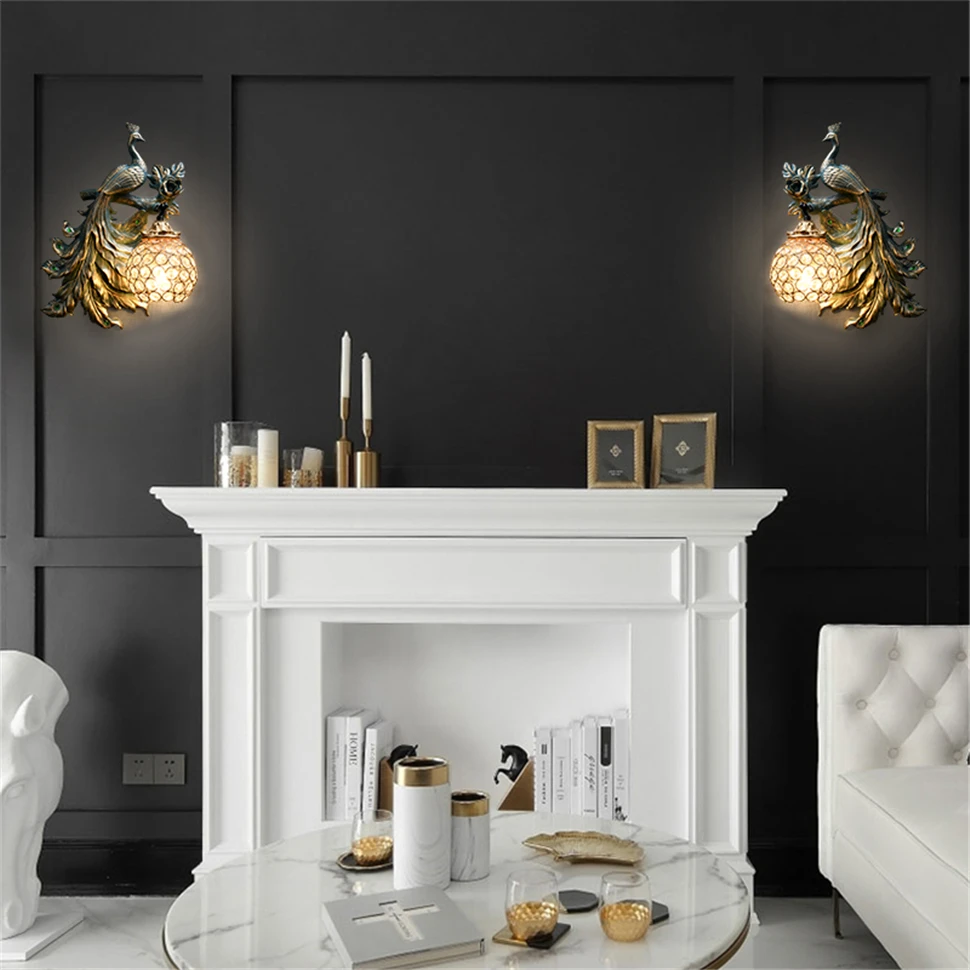 Nordic Retro Peacock Wall Lamp Living Room Creative Led Sconce Restaurant Industrial Decor Lighting Corridor Wall Sconce Lamp
Nordic Retro Peacock Wall Lamp Living Room Creative Led Sconce Restaurant Industrial Decor Lighting Corridor Wall Sconce Lamp
