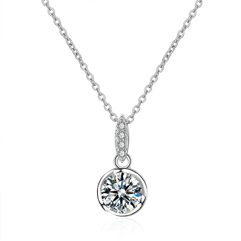AAA Natural Diamond Necklaces & Pendants 925 Sterling Silver Necklaces For Female Romantic Wedding Fine Jewelry Gift With Chain 
AAA Natural Diamond Necklaces & Pendants 925 Sterling Silver Necklaces For Female Romantic Wedding Fine Jewelry Gift With Chain