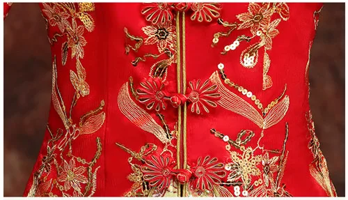 Vintage Charming Cheongsam QiPao Embroidery Chinese Women Wedding Bride Top + Dress
Vintage Charming Cheongsam QiPao Embroidery Chinese Women Wedding Bride Top + Dress