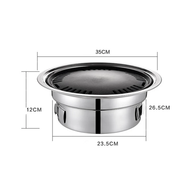Stainless Steel Charcoal Barbecue Grill Round Non-Stick Barbecue Grills Portable Charcoal Grill for Outdoor Camping BBQ
Stainless Steel Charcoal Barbecue Grill Round Non-Stick Barbecue Grills Portable Charcoal Grill for Outdoor Camping BBQ