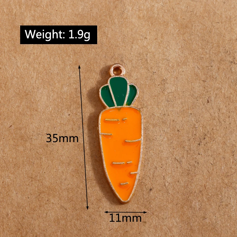 10pcs 11*35mm Enamel Carrots Charms for Jewelry Making Fashion Earring Pendants Bracelets Necklace Charms DIY Findings
10pcs 11*35mm Enamel Carrots Charms for Jewelry Making Fashion Earring Pendants Bracelets Necklace Charms DIY Findings