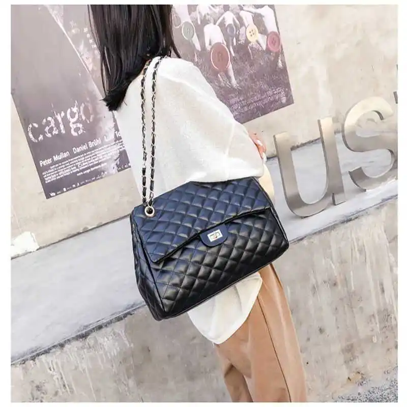 Вместительные женские сумки на плечо, модные дизайнерские сумки-тоуты, Новые Сумки из искусственной кожи на цепочке, женская сумка
Вместительные женские сумки на плечо, модные дизайнерские сумки-тоуты, Новые Сумки из искусственной кожи на цепочке, женская сумка