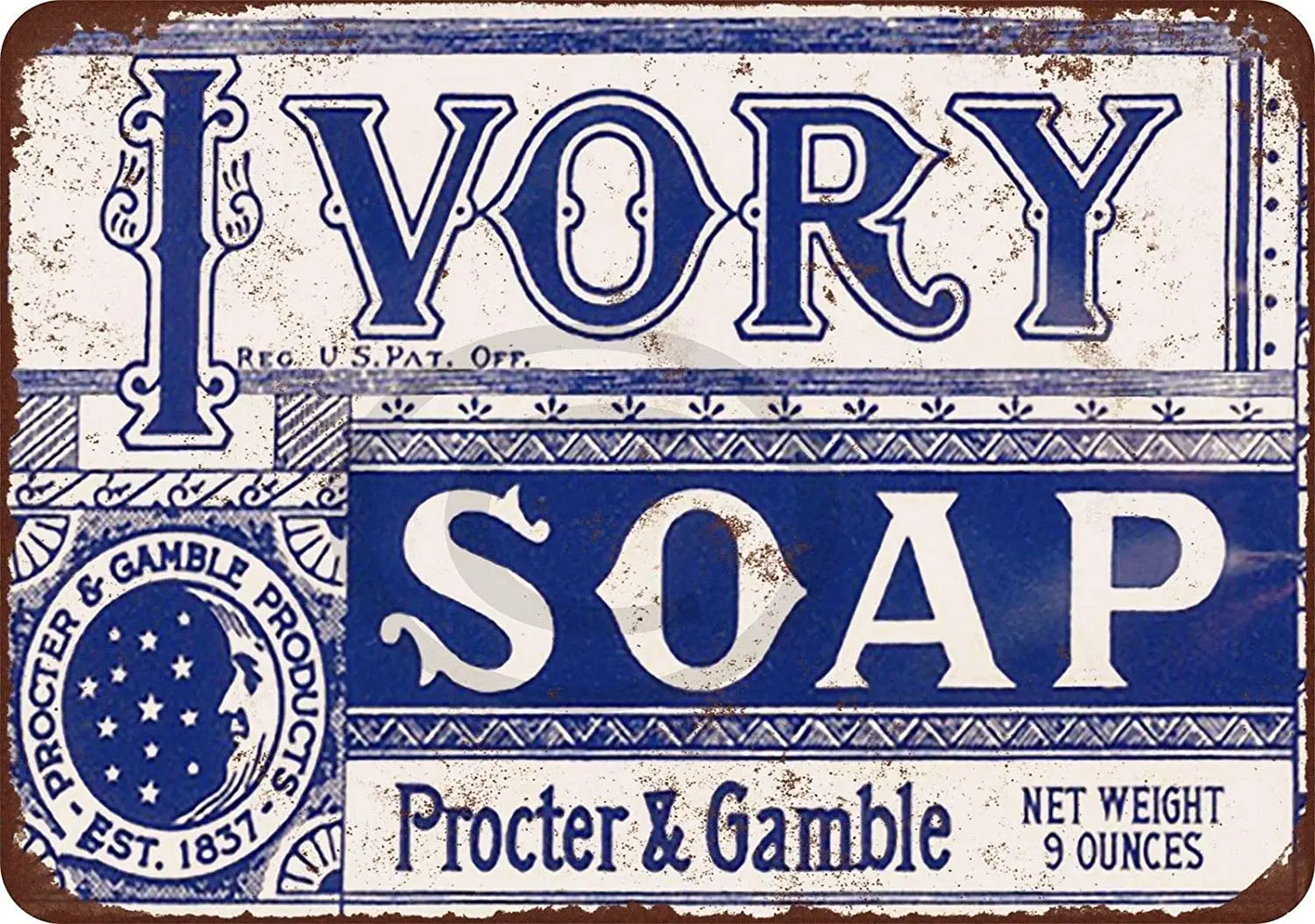 Laundry Room Decor Art Metal Signs Vintage Retro 1921 Ivory Soap Bar Retro Style Tin Sign 8" w x 12" h
Laundry Room Decor Art Metal Signs Vintage Retro 1921 Ivory Soap Bar Retro Style Tin Sign 8" w x 12" h