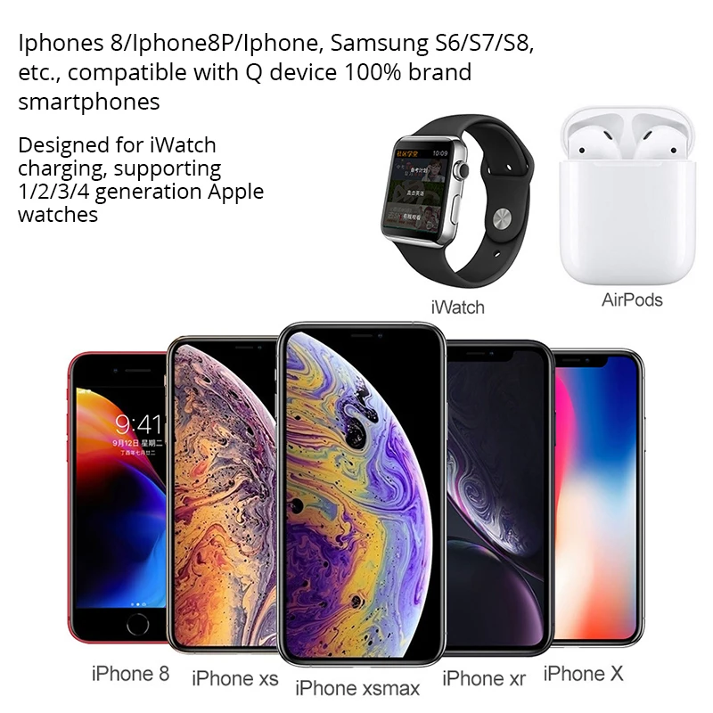 4 IN 1 Table Desk Lamp LED Light USB Charging Station Fast QI Wireless Charger Dock for Apple Watch 3 4 Airpods IPhone XS XR X 8
4 IN 1 Table Desk Lamp LED Light USB Charging Station Fast QI Wireless Charger Dock for Apple Watch 3 4 Airpods IPhone XS XR X 8