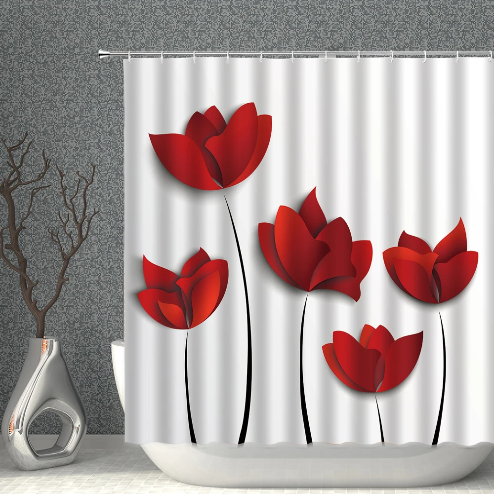 Flowers Shower Curtain Plant Modern Simple Bathroom Curtains Romantic Waterproof Polyester Home Bath Decor With Hook
Flowers Shower Curtain Plant Modern Simple Bathroom Curtains Romantic Waterproof Polyester Home Bath Decor With Hook