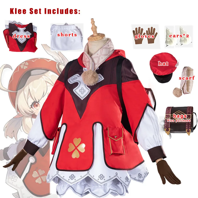 Аниме игра Genshin Klee Косплей One Piece Bag Шапка очки перчатки Шарф шорты костюмы игры для девочек проект воздействия
Аниме игра Genshin Klee Косплей One Piece Bag Шапка очки перчатки Шарф шорты костюмы игры для девочек проект воздействия