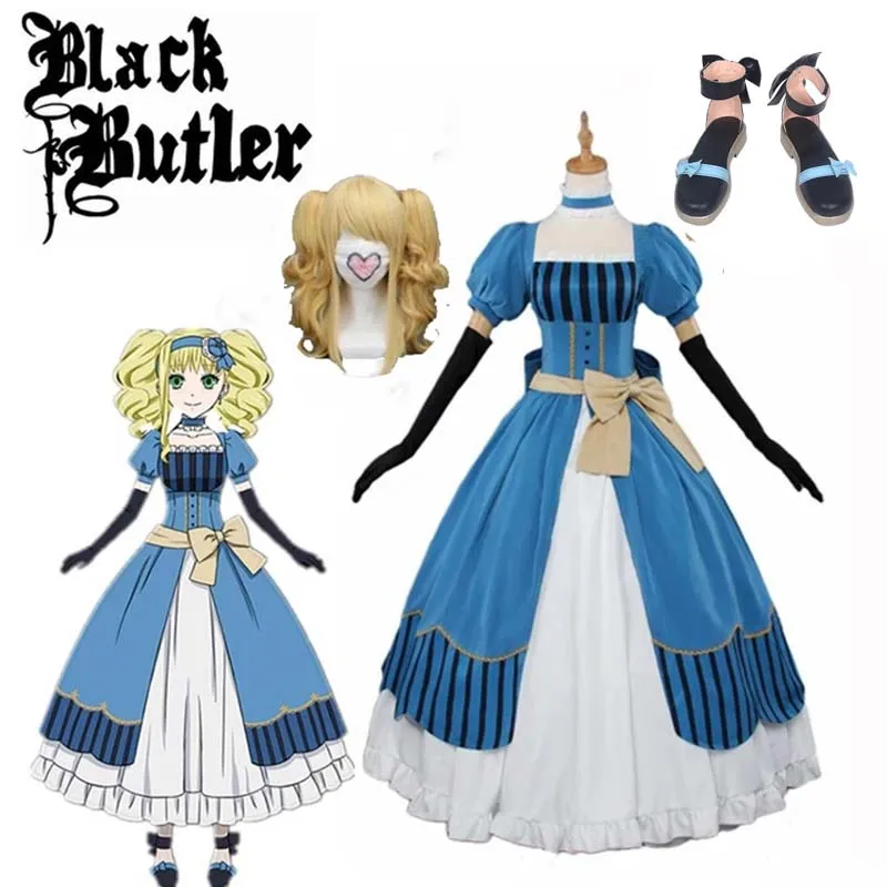 Anime Black Butler Kuroshitsuji Elizabeth Midford Cosplay Costume Lizzy Party Lolita Dress Wig Shoes Full Set Halloween Party
Anime Black Butler Kuroshitsuji Elizabeth Midford Cosplay Costume Lizzy Party Lolita Dress Wig Shoes Full Set Halloween Party