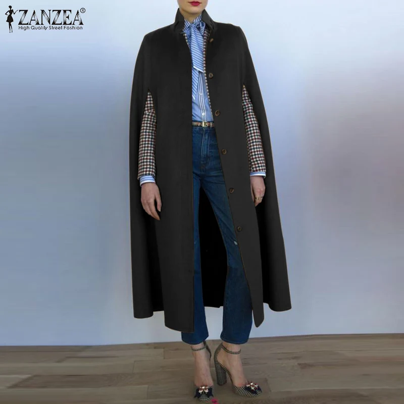 Autumn Winter OL Warm Long Ponchos 2021 Fashion Solid Long Cloak Coats Female Casual Oversized Jackets ZANZEA Women Woolen Capes
Autumn Winter OL Warm Long Ponchos 2021 Fashion Solid Long Cloak Coats Female Casual Oversized Jackets ZANZEA Women Woolen Capes