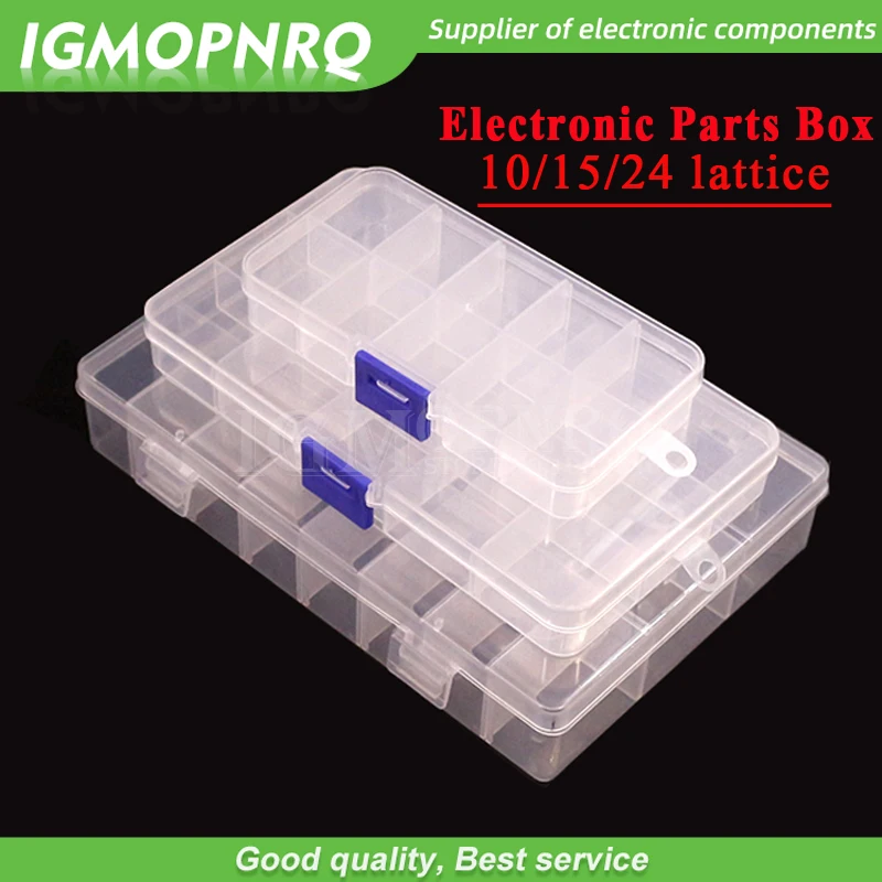 

10/15/24 ячеек коробка для инструментов портативная практичная коробка для хранения электронных компонентов/коробка для деталей/коробка для и...