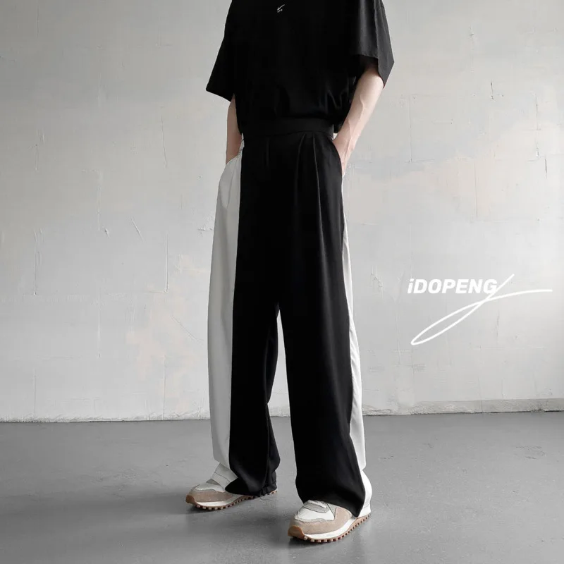 Cotton Wide-leg Pants Men's Fashion Contrast Casual Pants Men Trousers Streetwear Loose Straight Suit Pants Mens Dress Pants
Cotton Wide-leg Pants Men's Fashion Contrast Casual Pants Men Trousers Streetwear Loose Straight Suit Pants Mens Dress Pants