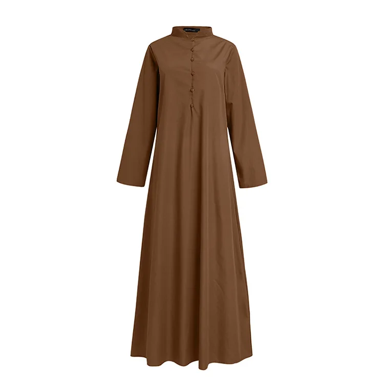 Turkey Dubai Muslim Long Dress Women stand collar elegant button Abaya Islamic Clothing Elbise Moroccan Kaftan Hijab Dresses
Turkey Dubai Muslim Long Dress Women stand collar elegant button Abaya Islamic Clothing Elbise Moroccan Kaftan Hijab Dresses