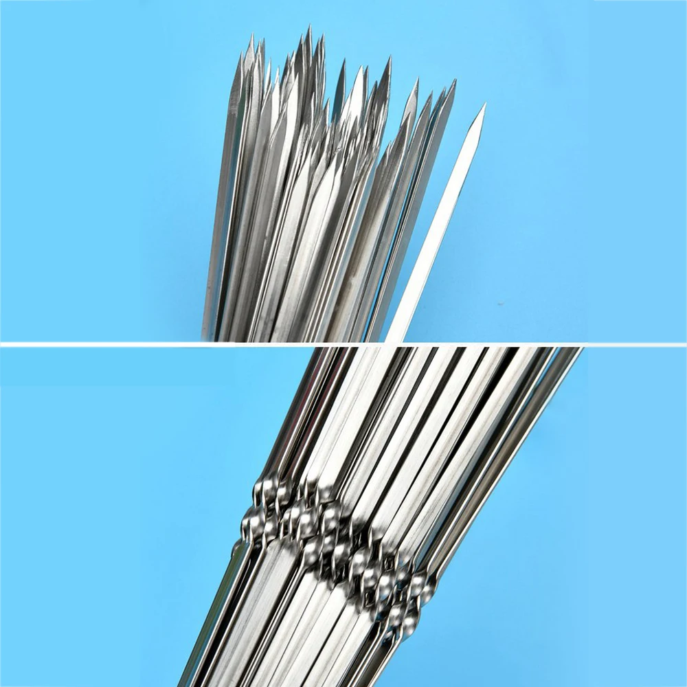 100PCS/set Stainless Steel Skewers Kebab BBQ for Meats Grill Food Holders Skewer Prongs for Barbecue Party Skewers New Outdoors
100PCS/set Stainless Steel Skewers Kebab BBQ for Meats Grill Food Holders Skewer Prongs for Barbecue Party Skewers New Outdoors