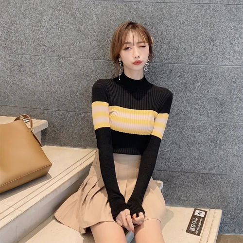 Real Photo Real Price Small Slim Stripe Knitted Bottoming Sweater
Real Photo Real Price Small Slim Stripe Knitted Bottoming Sweater