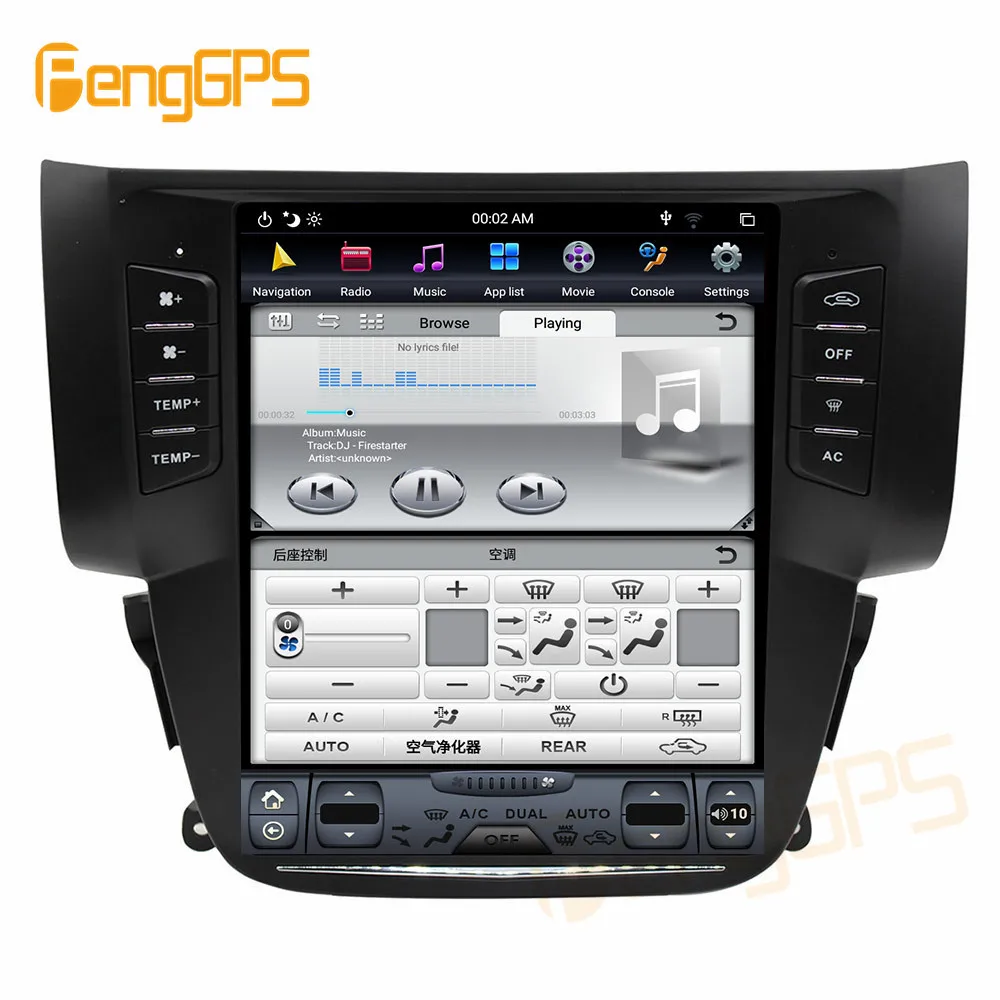 Tesla style Android 9 PX6 автомобильный радиоплеер GPS-навигация для Nissan Sylphy Серена 2012-2016