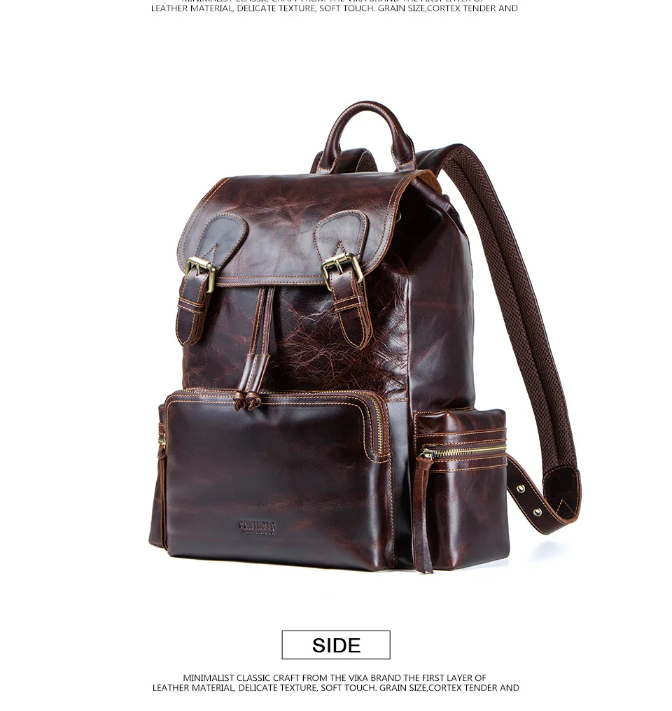 Head layer cowhide retro men's coffee backpack muti_function large male backpacks High Quality Vintage Leisure Student Bag
Head layer cowhide retro men's coffee backpack muti_function large male backpacks High Quality Vintage Leisure Student Bag