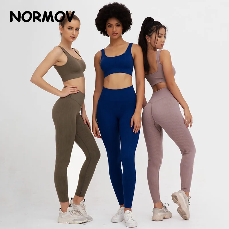 NORMOV Seamless Sports Set High Waist Elasticity Hip Lift Leggings Set Women Fitness Gym Suit Sportswear Activewear Outfit Suit
NORMOV Seamless Sports Set High Waist Elasticity Hip Lift Leggings Set Women Fitness Gym Suit Sportswear Activewear Outfit Suit