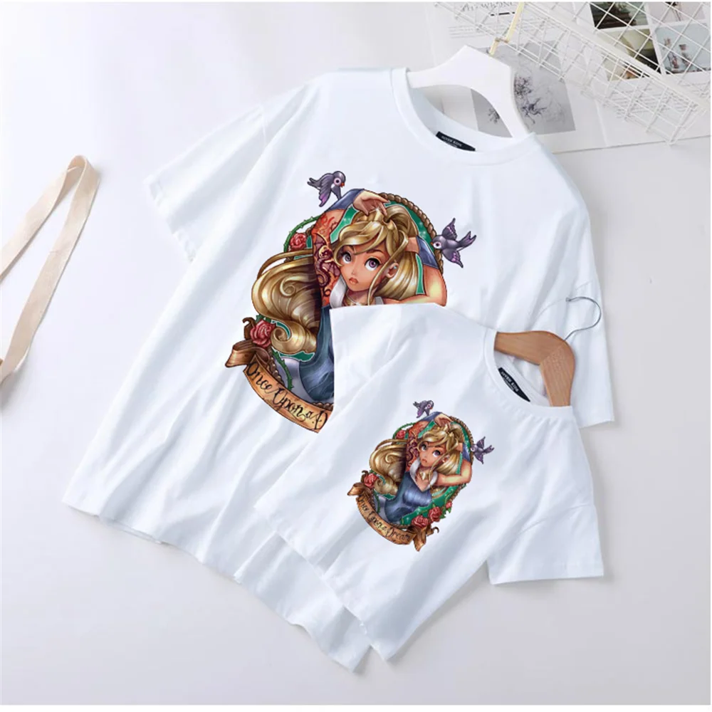 Women Summer T Shirts Short Sleeve Casual White O-neck Family Matching Clothes Mother And Daughter Streetwear Tee Shirts Tops
Women Summer T Shirts Short Sleeve Casual White O-neck Family Matching Clothes Mother And Daughter Streetwear Tee Shirts Tops