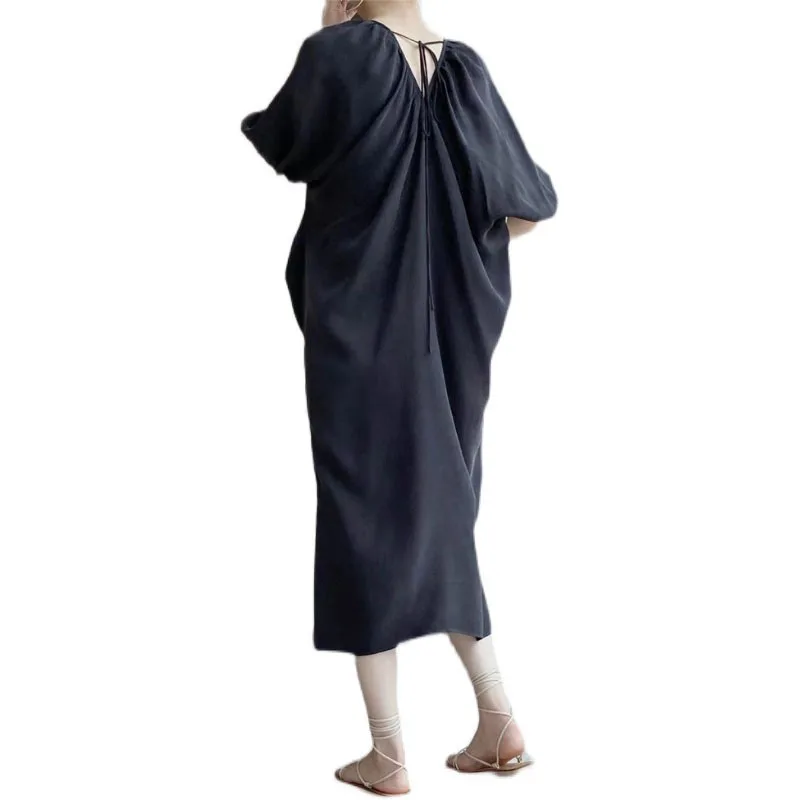 LANMREM New Women's Midi Casual Dress V-neck Pleated Lantern Sleeve High Waist Temperament Loose Fit Fashion Summer 2021 2P1748
LANMREM New Women's Midi Casual Dress V-neck Pleated Lantern Sleeve High Waist Temperament Loose Fit Fashion Summer 2021 2P1748