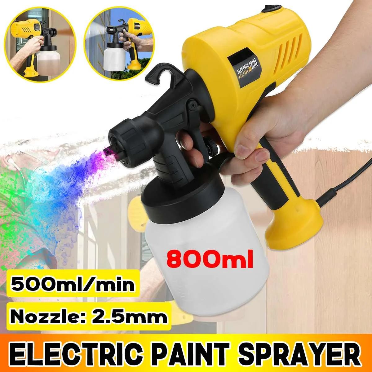 850W Cordless Spray Gun High Power Home Electric Paint Sprayer 1.8/2.5mm Nozzle Easy Spraying Paint Gun Detachable Power Tools
850W Cordless Spray Gun High Power Home Electric Paint Sprayer 1.8/2.5mm Nozzle Easy Spraying Paint Gun Detachable Power Tools