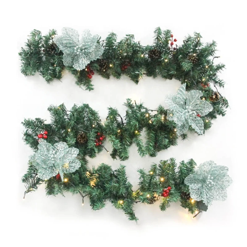 2.7m 9ft Christmas LED Rattan Garland Red Berries Flower Decorative Green Artificial Xmas Tree Vine Light Home Decor
2.7m 9ft Christmas LED Rattan Garland Red Berries Flower Decorative Green Artificial Xmas Tree Vine Light Home Decor