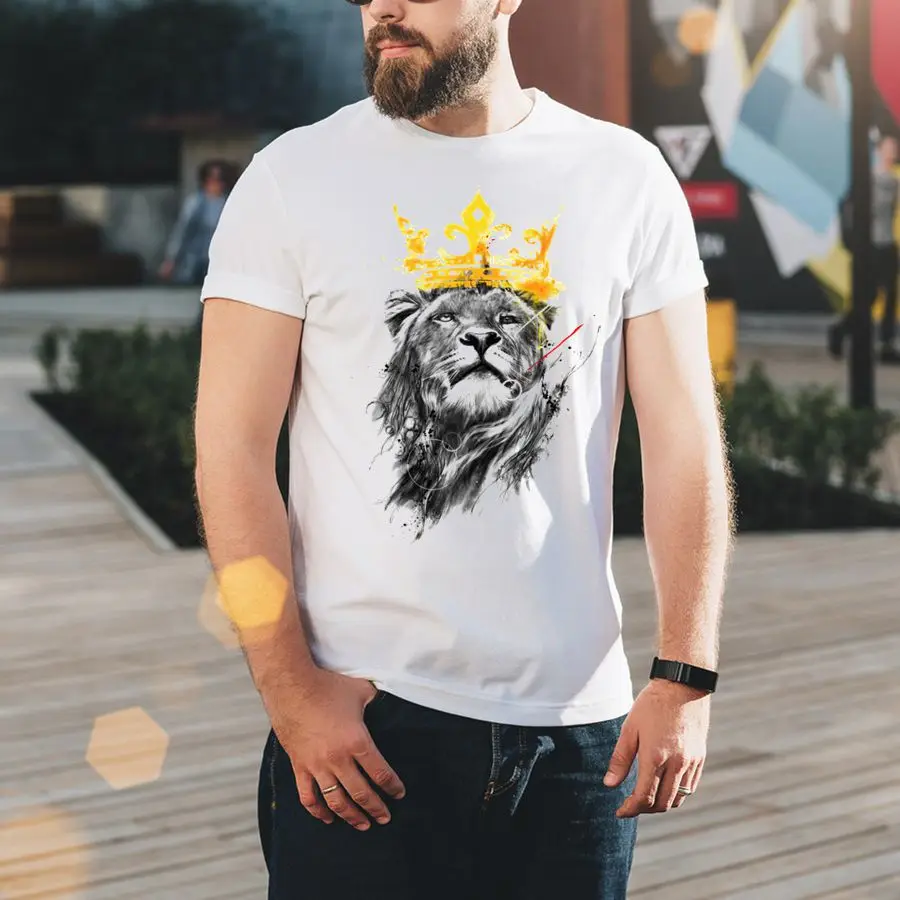 2021 new Men's T-shirt Round Neck Short Sleeve Cotton Lion Crown Print Solid Color Casual Sports Streetwear Oversized T Shirt
2021 new Men's T-shirt Round Neck Short Sleeve Cotton Lion Crown Print Solid Color Casual Sports Streetwear Oversized T Shirt