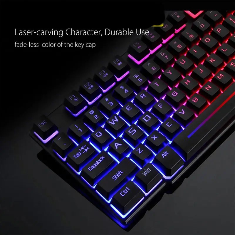 1Set 1Set T6 Rainbow LED Backlit Multimedia Ergonomic USB Wired Gaming Keyboard Wired Mouse and Mouse Pad for PC Laptop Computer
1Set 1Set T6 Rainbow LED Backlit Multimedia Ergonomic USB Wired Gaming Keyboard Wired Mouse and Mouse Pad for PC Laptop Computer
