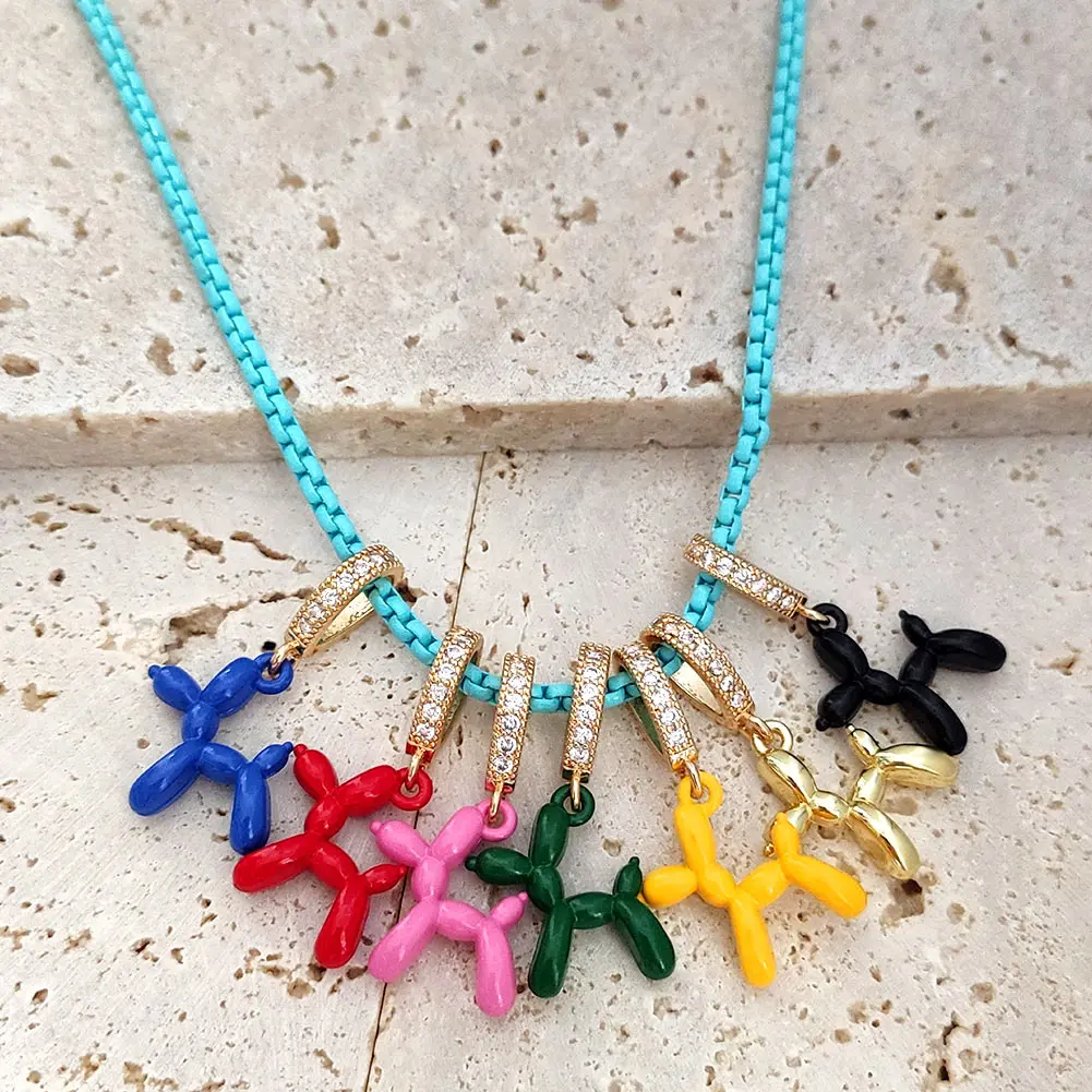 New Colorful Box Chain Bracelet Zircon Balloon Dog Charms Bracelets For Women Girls Cartoon Animal Pendant Trendy Jewelry Gift
New Colorful Box Chain Bracelet Zircon Balloon Dog Charms Bracelets For Women Girls Cartoon Animal Pendant Trendy Jewelry Gift