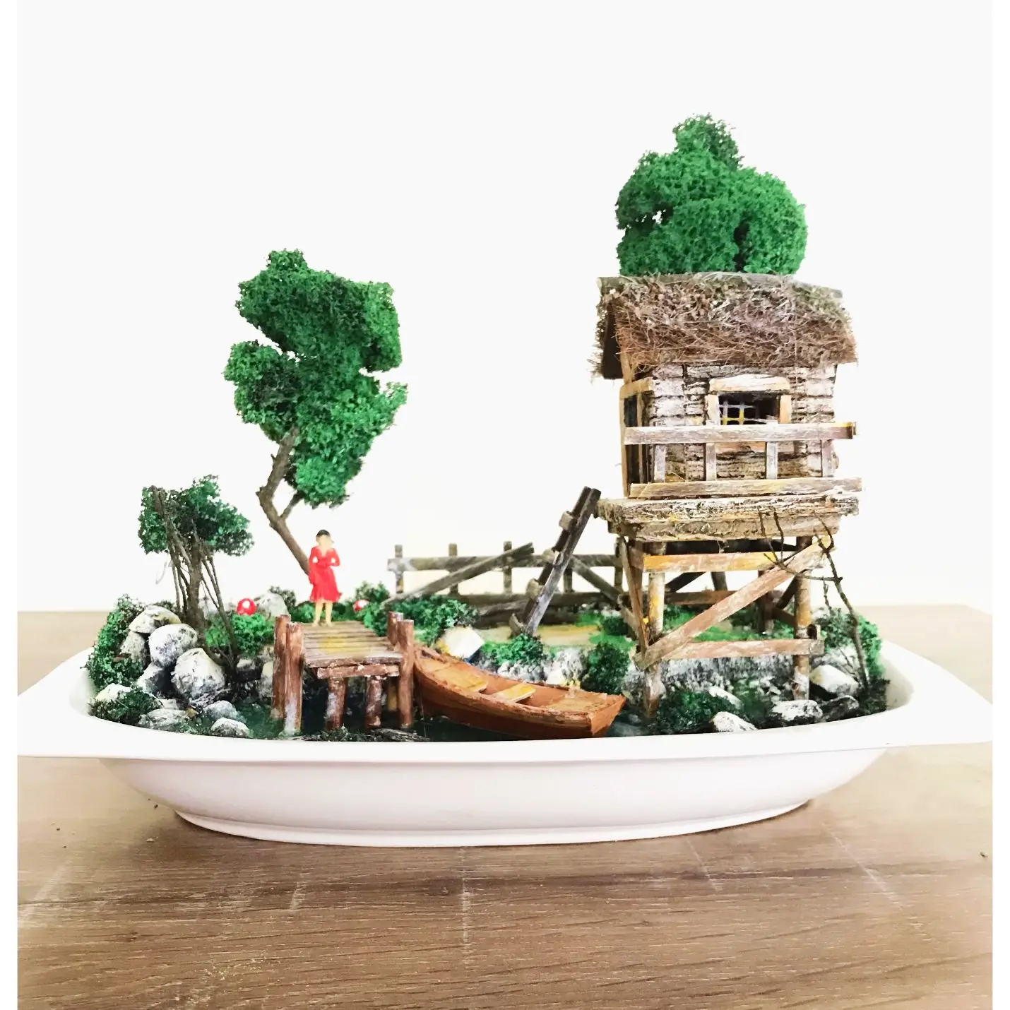 Bekleyen Уважаемый рыболовный дом миниатюра террариума Garden
Bekleyen Уважаемый рыболовный дом миниатюра террариума Garden