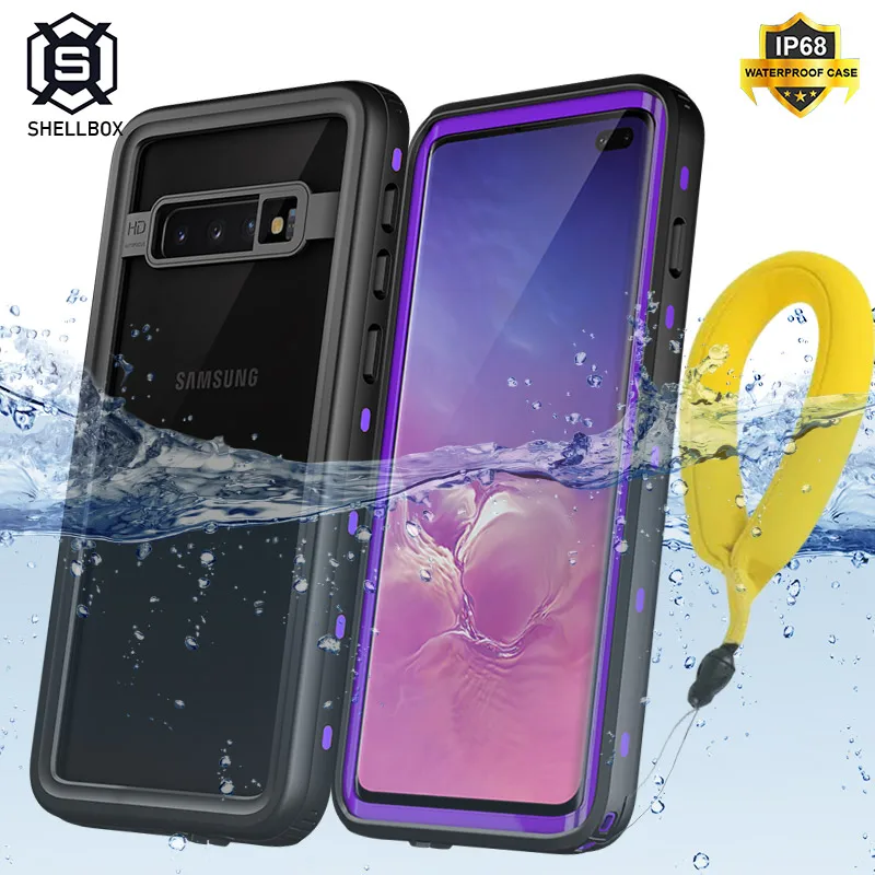 Чехол Shellbox водонепроницаемый для Samsung S10 Plus S9 Note 10 ударопрочный чехол 9 8 Роскошный