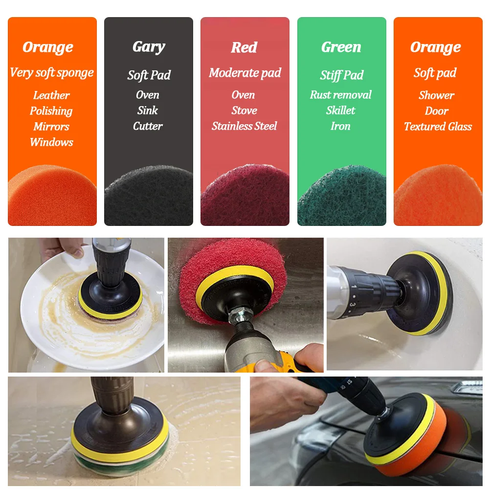 Drill Brush Set Detailing Brush For Car Tire Wheel Rim Cleaning Brushes For Screwdriver Foam Polishing Pad Car Cleaning Tools
Drill Brush Set Detailing Brush For Car Tire Wheel Rim Cleaning Brushes For Screwdriver Foam Polishing Pad Car Cleaning Tools