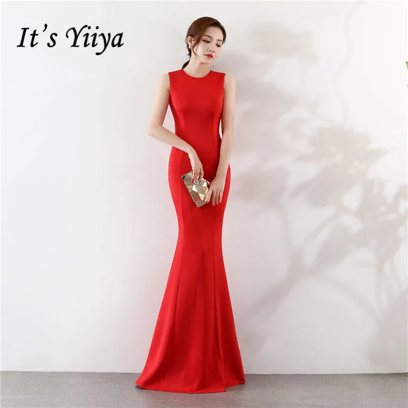 Mermaid Evening Gown It's Yiiya DX401 Floor-Length Solid Zipper Abendkleider Sleeveless O-Neck Plus Size Robe De Soiree
Mermaid Evening Gown It's Yiiya DX401 Floor-Length Solid Zipper Abendkleider Sleeveless O-Neck Plus Size Robe De Soiree